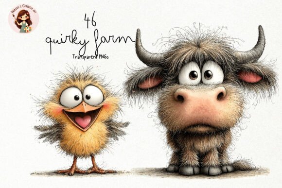 Download Whimsical Quirky Farm Animals PNG - Farm Collection