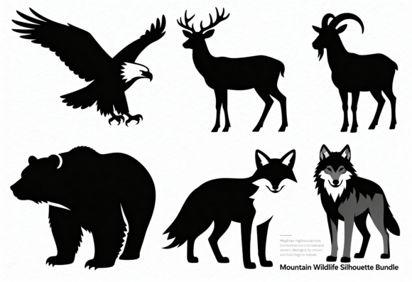 Download Mountain Wildlife Silhouette SVG Bundle - Silhouette Collection