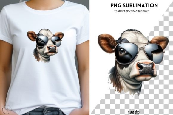 Download Cow in Glasses | Farm Animals PNG - Farm Collection