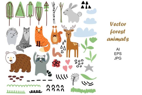 Download Vector Forest Animals Clipart. - Vector Collection