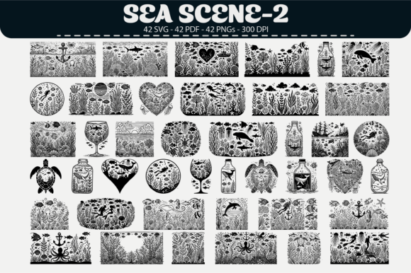 Download Sea Scene Vector Clipart – 42 Designs - Vector Collection