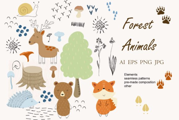 Download Vector Forest Animals Clipart. - Vector Collection