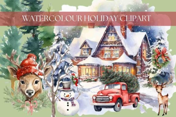 Download Christmas, Watercolour Clipart, PNG File - Premium Resources