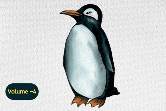 Download Watercolor Cute Penguin Clipart Vol –4 - Penguin clipart Collection