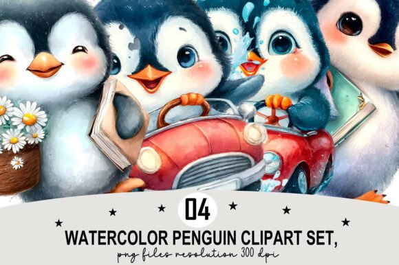 Download Watercolor Penguin Clipart PNG - Penguin clipart Collection