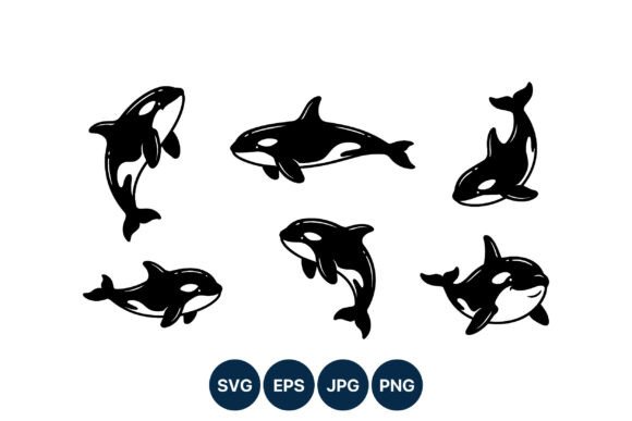 Download Orca Whale Vector Art Swimming Black - Vector Collection