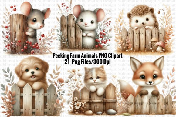 Download Peeking Farm Animals PNG Clipart - Farm Collection