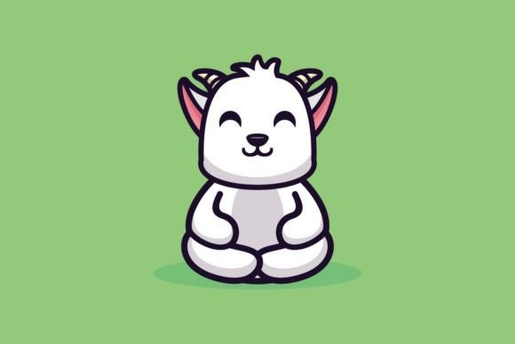 Download Cute Goat Do Meditation Premium Vector - Vector Collection